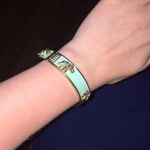 Turquoise and Gold elephant bracelet